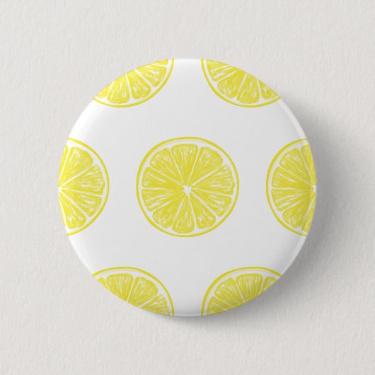 Lemon snijdt patroonontwerp af ronde button 5,7 cm (Voorkant)