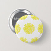 Lemon snijdt patroonontwerp af ronde button 5,7 cm (Voorkant /achterkant)