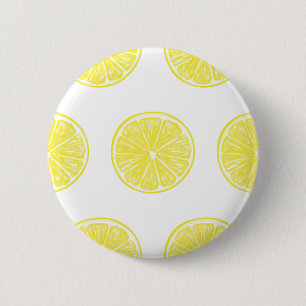 Lemon snijdt patroonontwerp af ronde button 5,7 cm