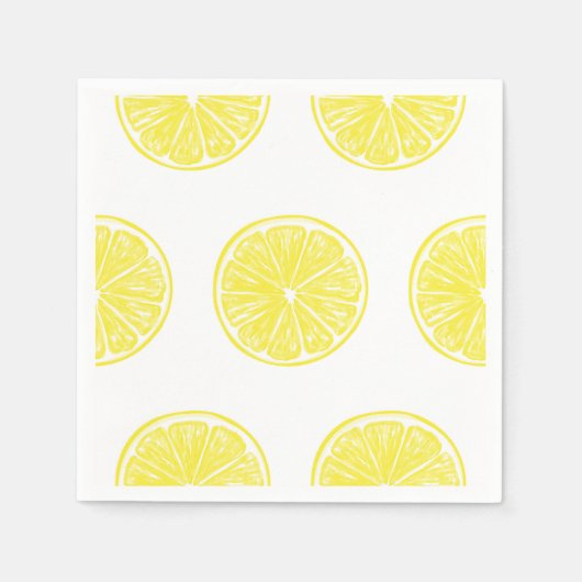 Lemon snijdt patroonontwerp af servetten (Voorkant)