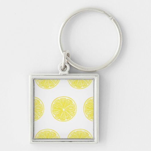 Lemon snijdt patroonontwerp af sleutelhanger (Voorkant)