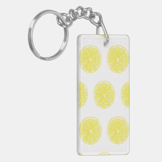Lemon snijdt patroonontwerp af sleutelhanger (Voorkant Links)