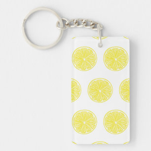 Lemon snijdt patroonontwerp af sleutelhanger