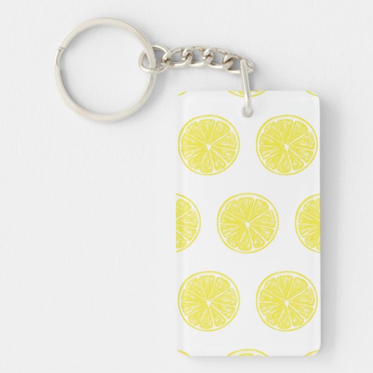 Lemon snijdt patroonontwerp af sleutelhanger (Voorkant)