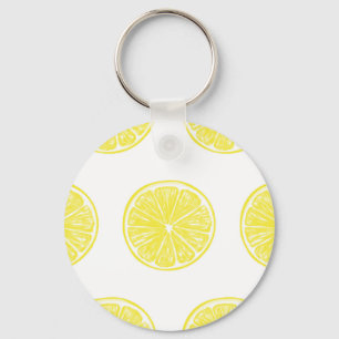 Lemon snijdt patroonontwerp af sleutelhanger