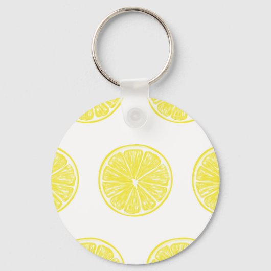 Lemon snijdt patroonontwerp af sleutelhanger (Voorkant)