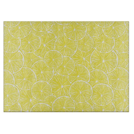 Lemon snijdt patroonontwerp af snijplank (Voorkant)