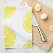 Lemon snijdt patroonontwerp af theedoek (Quarter Fold)