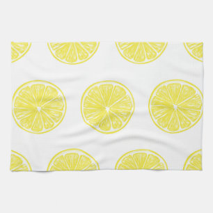Lemon snijdt patroonontwerp af theedoek