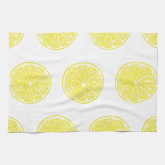 Lemon snijdt patroonontwerp af theedoek (Horizontaal)