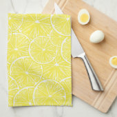 Lemon snijdt patroonontwerp af theedoek (Quarter Fold)