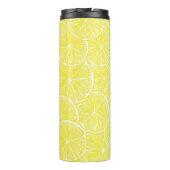 Lemon snijdt patroonontwerp af thermosbeker (Achterkant)