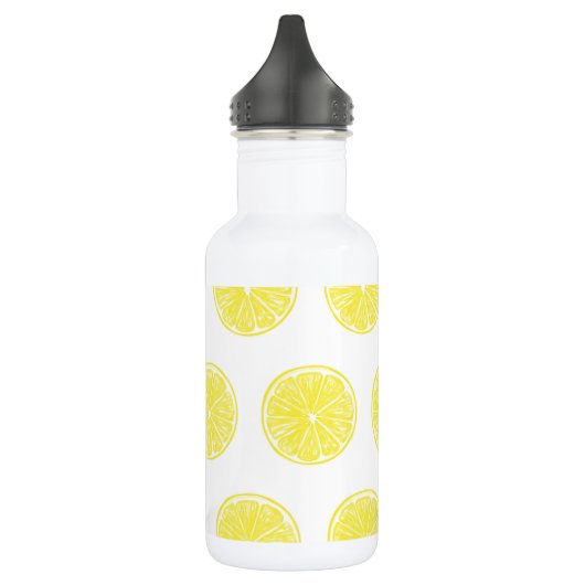 Lemon snijdt patroonontwerp af waterfles  (Links)