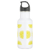 Lemon snijdt patroonontwerp af waterfles  (Achterkant)