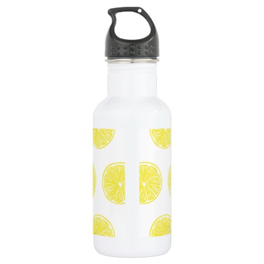 Lemon snijdt patroonontwerp af waterfles  (Achterkant)