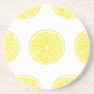 Lemon snijdt patroonontwerp af zandsteen onderzetter