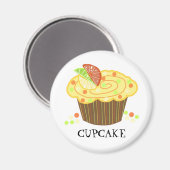 Lemon Snoep Cupcake Magneet (Voorkant / Achterkant)