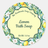Lemon Soap, Cosmetics and Bath Products Label - 3 (Voorkant)