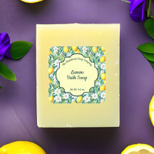 Lemon Soap, Cosmetics and Bath Products Label - 4