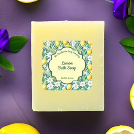 Lemon Soap, Cosmetics and Bath Products Label - 4