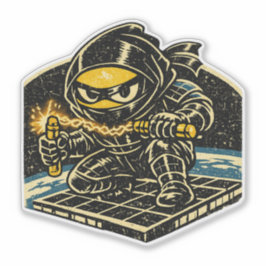 Lemon Solar Shinobi — Vintage Ruimte Ninja  Sticker