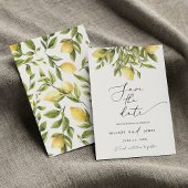 Lemon Sorrento Amalfi Kalligrafie Bewaar de datum Kaart