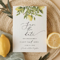 Lemon Sorrento Amalfi Kalligrafie Bewaar de datum