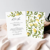 Lemon Sorrento Amalfi Kalligrafie Bruiloft Details Informatiekaartje