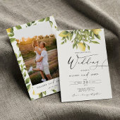 Lemon Sorrento Amalfi Kustkalligrafie Bruiloft Kaart