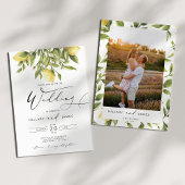 Lemon Sorrento Amalfi Kustkalligrafie Bruiloft Kaart