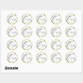 Lemon Sorrento Bruiloft Onze favoriete gunst Ronde Sticker (Vel)