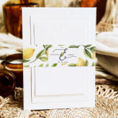 Lemon Sorrento Bruiloft Uitnodigingen Wikkel