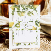 Lemon Sorrento Bruiloft Uitnodigingen Wikkel