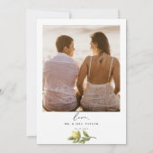 Lemon Sorrento Foto Bruiloft Dank u kaart (Achterkant)