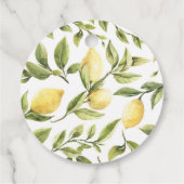 Lemon Sorrento Mediterraans Bruiloft Bedankjes Labels (Achterkant)