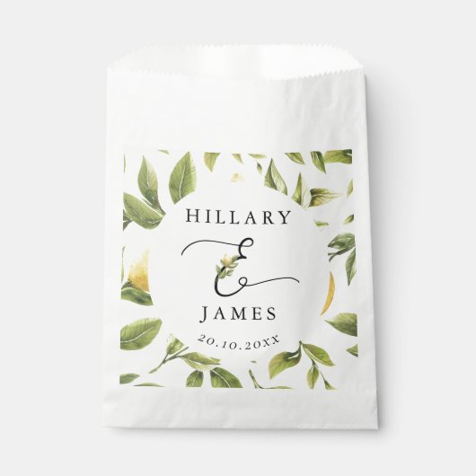 Lemon Sorrento Mediterraans Bruiloft Bedankzakje (Voorkant)