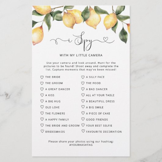 Lemon spiy met mijn camera trouwspel (Voorkant)