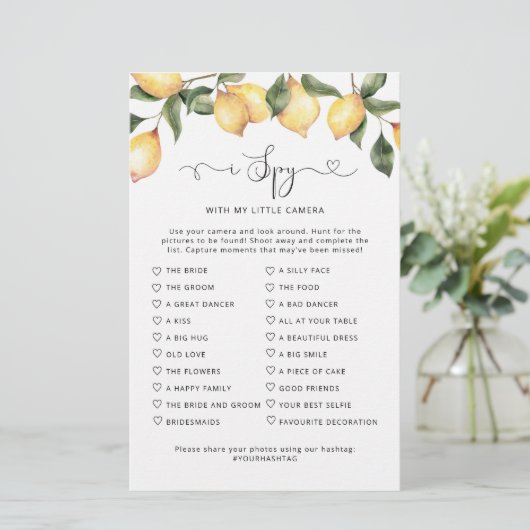 Lemon spiy met mijn camera trouwspel (Staand voorkant)