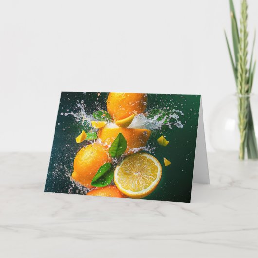 Lemon Splash Notitiekaartje (Voorkant)