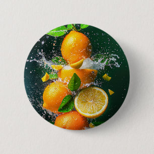 Lemon Splash Ronde Button 5,7 Cm