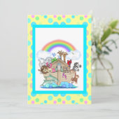LEMON SPOT NOAHS ARK PARTY INVITATION KAART (Staand voorkant)