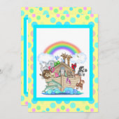 LEMON SPOT NOAHS ARK PARTY INVITATION KAART (Voorkant / Achterkant)