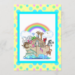 LEMON SPOT NOAHS ARK PARTY INVITATION KAART