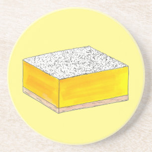 Lemon Square Bar Pastry Dessert Bake Sale Bakery Zandsteen Onderzetter
