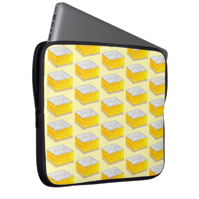 Lemon Square Bar Pastry Dessert Bake Sale Sweets Laptop Sleeve (Voorkant Rechts)