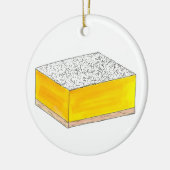 Lemon Square Bar Pastry Dessert Bake Sale Yellow Keramisch Ornament (Links)