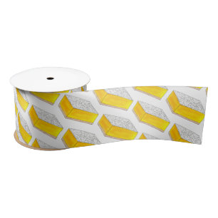 Lemon Square Bar Pastry Dessert Bake Sale Yellow Satijnen Lint