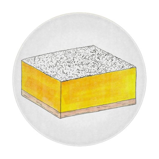 Lemon Square Bar Pastry Dessert Bake Sale Yellow Snijplank (Voorkant)