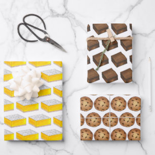 Lemon Square Brownies Traybake Cookie Bake Sale Inpakpapier Vel
