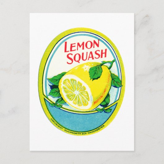  Lemon Squash Label Briefkaart (Voorkant)